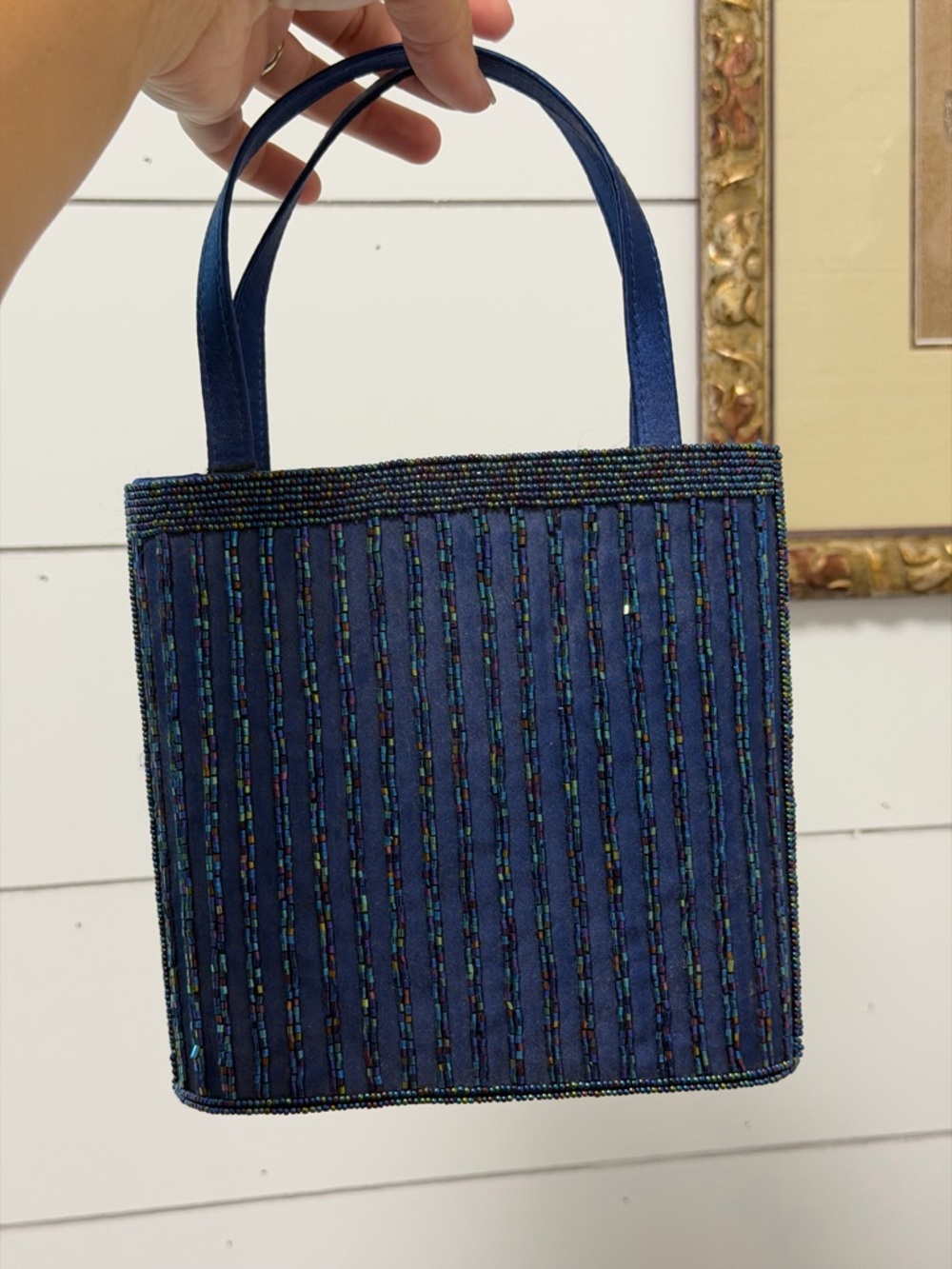 Vintage Beaded Bucket Bag